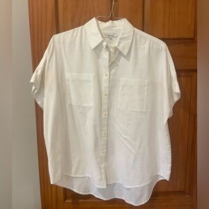Madewell Oversize Boxy Short Sleeve Button-Up Shirt